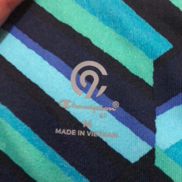 Champion pattern stripe workout leggings 90s style - Picture 3 of 3